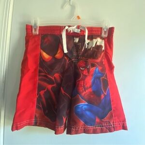Vintage Red Spider-Man Swim Shorts XS